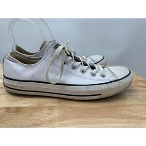 Converse Low Top Lace-Up White Leather Sneakers Women’s Size 9 / Men’s 7 Classic